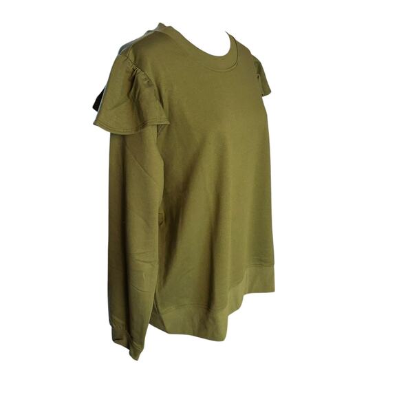 Time and Tru Women's Size XL (16/18) Ruffle Shoulder Sweatshirt Time & Tru NWT - Picture 3 of 8